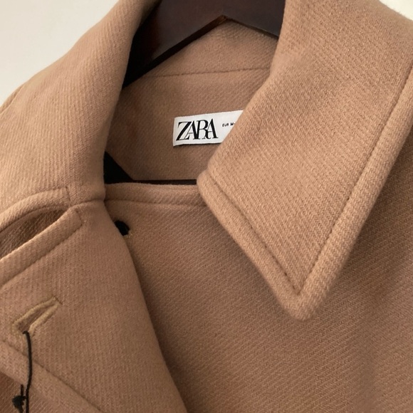 Zara Wool Cape Coat in Camel/M-L - Picture 5 of 14